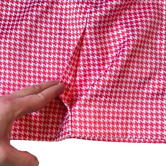 Izod women's pink houndstooth stretch golf skirt w/pockets size 14 NWOT ⛳️ - Picture 8 of 11